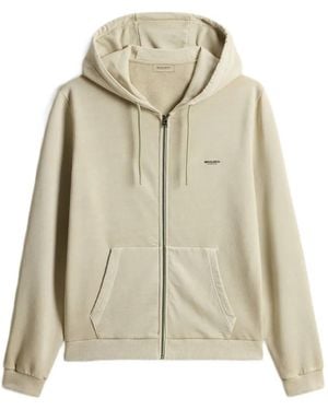 Woolrich Hoodie Met Rits - Naturel
