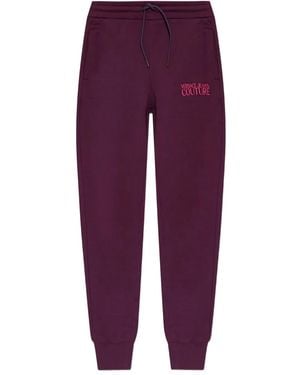 Versace Jeans Couture Jogginghose mit Logo-Stickerei - Lila