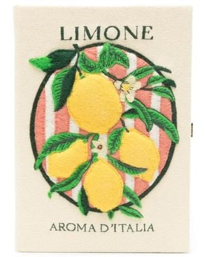 Olympia Le-Tan Aroma D'Italia Embroidered Clutch Bag - Metallic