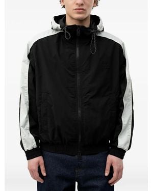 HUGO Hooded Paneled Jacket - Black