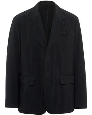 Prada Notched-Lapels Single-Breasted Blazer - Black
