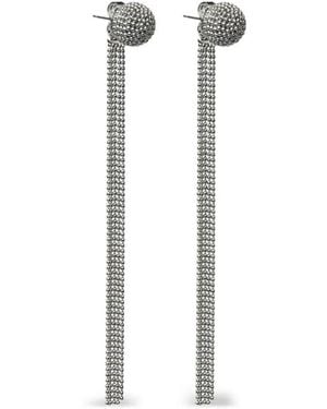 Peserico Pendientes Con Colgante De Cadena - Blanco