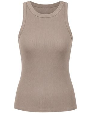 James Perse Ribbed-Knit Tank Top - Grey