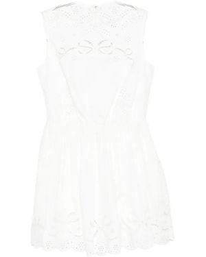 Self-Portrait Mini Dress - White
