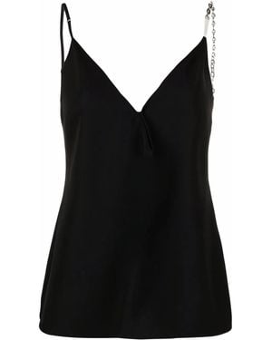 Givenchy Top With Asymmetrical Shoulder Straps - Black