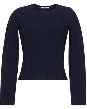 Adam Lippes Faye Knit Cardigan - Blue