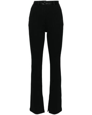Nanushka Slim-Leg Fine-Ribbed Pants - Black