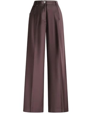 PT Torino Gabrielle Pleated Velvet Pants - Purple