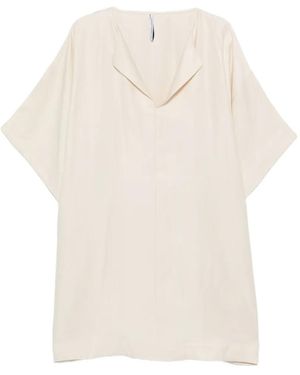 Liviana Conti V-Neck Short-Sleeve Mini Dress - White