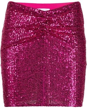 Patrizia Pepe Gathered Sequin Miniskirt