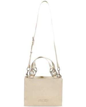 Love Moschino Logo-Detail Handbag - Natural