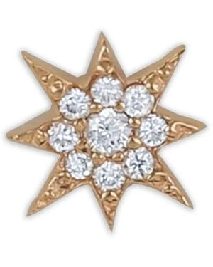 Anzie 14K Aztec North Star Diamond Earring - White