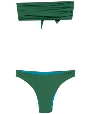 Fisico Bandeau-Bikini Mit Knoten - Grün