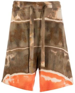 Amiri Tie-Dye Cashmere Track Shorts - Multicolour