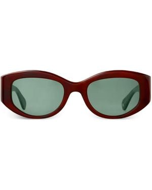 Garrett Leight Retro Biggie Sunglasses - Green