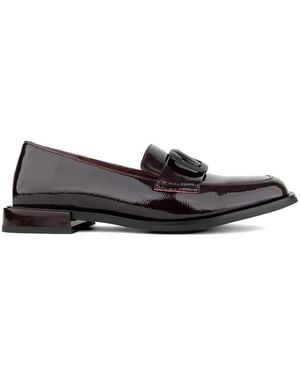 Linda Baumann Buckle Loafers - White