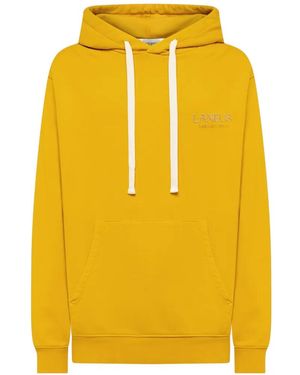 Laneus Print Hoodie - Yellow