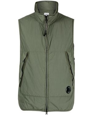 C.P. Company Zip-Up Padded Gilet - Green