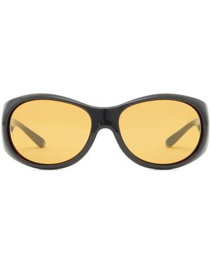 Courreges Hybrid 01 Round-Frame Sunglasses - Natural