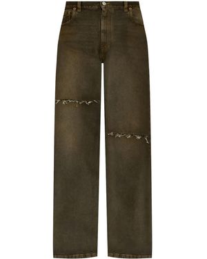 MM6 by Maison Martin Margiela Jeans mit weitem Bein - Grün