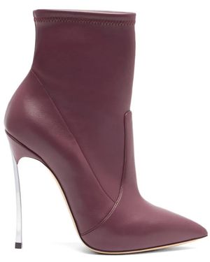 Casadei Blade Pointed-Toe Ankle Boots - Purple