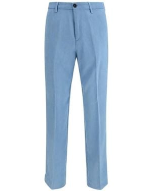 Cruna Flat Front Trousers - Blue
