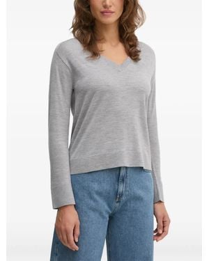 Benetton V-Neck Jumper - Grey