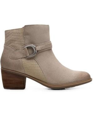Clarks Neva Buckle Ankle Boots - Brown
