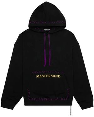 MASTERMIND WORLD Hand-Stitched Embroidered-Logo Hoodie - Black