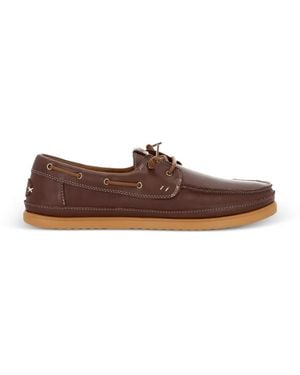 HEYDUDE Lace-Up Boat Shoes - Brown