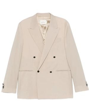 Manuel Ritz Double-Breasted Blazer - Natural