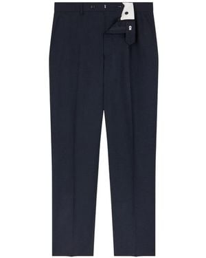 Fursac Checked Tailored Trousers - Blue