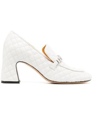 Madison Maison 70Mm Quilted Leather Court Shoes - White
