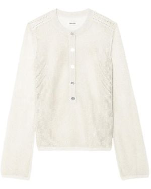 Zadig & Voltaire Mandala Open-Knit Jumper - White