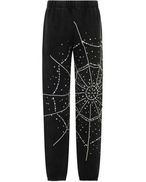 Philipp Plein Spiderweb Strass Joggers - Black