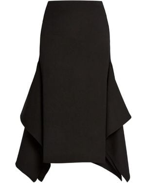 Erdem Ruffled Midi Skirt - Black