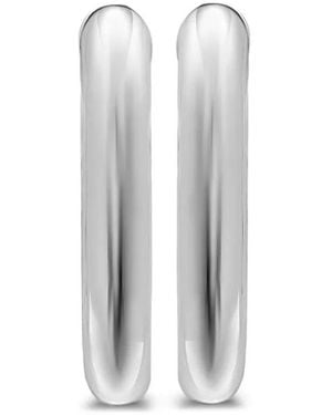 David Yurman Sterling Dy Madison Hoop Earrings - White