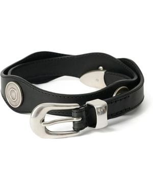 Our Legacy Wavy Leather Belt - Black