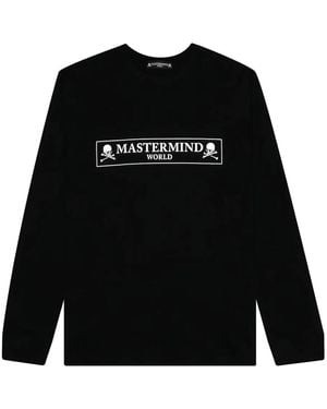 MASTERMIND WORLD Logo-Print Long-Sleeve T-Shirt - Black