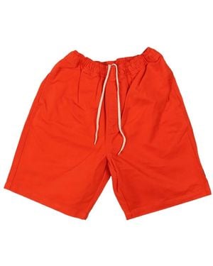 Stussy Short De Bain En Coton - Rouge