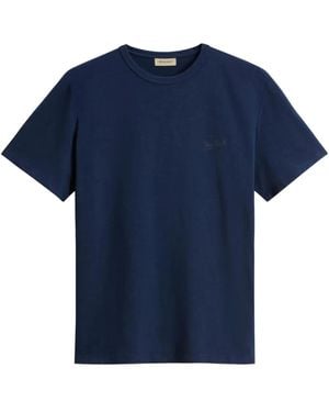 Woolrich Slub-Texture T-Shirt - Blue