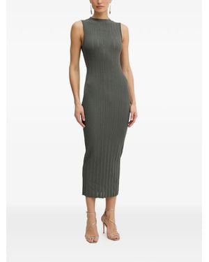 Twinset Ribbed-Knit Sleeveless Dress - Green