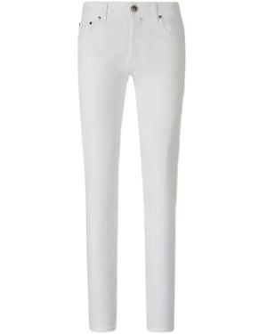 Jacob Cohen Logo-Patch Jeans - White
