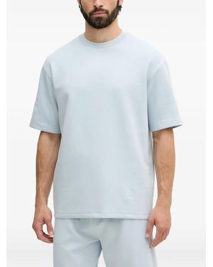 KARL LAGERFELD Logo-Embossed Crew-Neck T-Shirt - White
