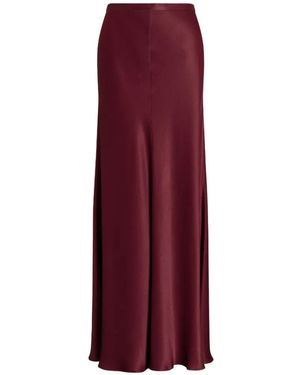 Alberta Ferretti Satin Maxi Skirt - Purple