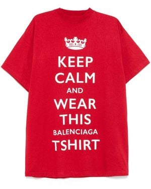 Balenciaga Keep Calm T-Shirt - Rot