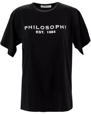 Philosophy Di Lorenzo Serafini T-Shirt Met Logoprint - Zwart