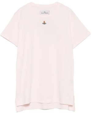 Vivienne Westwood Top Con Decorazione Orb - Rosa