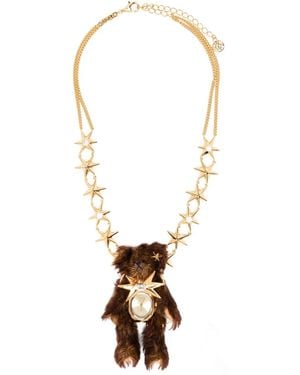 YVMIN Teddy-Bear Star Necklace - Metallic