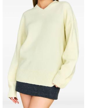SER.O.YA Alejandra V-Neck Jumper - Natural
